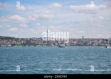 türkei istanbul 17. juni 2023. Kucuk Camlica TV Radio Tower in Istanbul Stockfoto