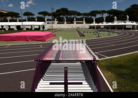 Rom, Italien. Juni 2024. Blick auf das Stadio dei Marmi, das Trainingsstadion der nächsten Leichtathletik-Europameisterschaft, Rom (Italien), 6. Juni 2024. Quelle: Insidefoto di andrea staccioli/Alamy Live News Stockfoto