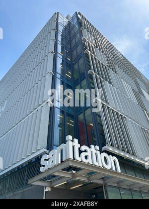 New York City Department of Sanitation Building, Gebäude außen, Spring Street, New York City, New York, USA Stockfoto