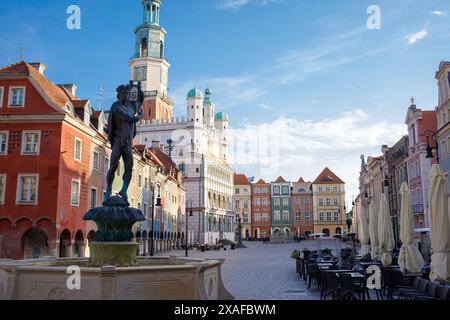 Der alte Hauptplatz des Marktes in Posen, Polen Stockfoto