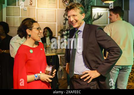 DER HAAG-D66-Parteivorsitzende Gerben-Jan Gerbrandy während des D66-Ergebnisabends zur Wahl niederländischer Mitglieder für das Europäische Parlament. ANP RAMON VAN FLYMEN niederlande aus - belgien aus Stockfoto