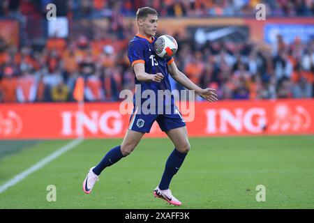 Rotterdam, Deutschland. Juni 2024. Fussball Laenderspiel Niederlande - Kanada am 06.06.2024 im Feyenoord Stadion in Rotterdam Micky van de Ven ( Niederlande ) Foto: Revierfoto Credit: ddp Media GmbH/Alamy Live News Stockfoto