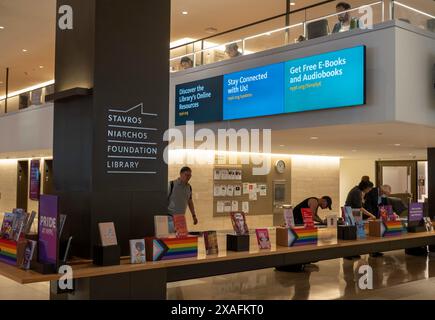 Buchausstellung in der Stavros Niarchos Foundation Library (SNFL), 455 Fifth Avenue, New York City, USA 2024 Stockfoto