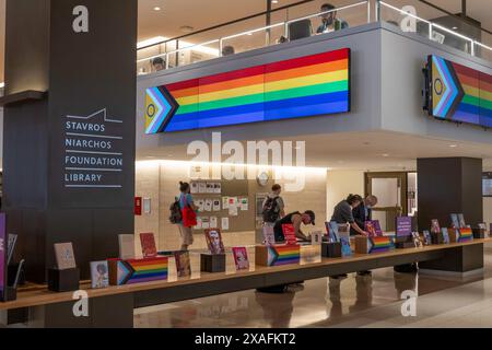 Buchausstellung in der Stavros Niarchos Foundation Library (SNFL), 455 Fifth Avenue, New York City, USA 2024 Stockfoto