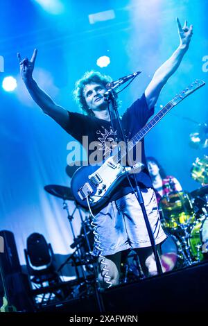 Mailand Italien. Juni 2024. Die australische Rockband KING GIZZARD & THE LIZARD WIZARD tritt live auf der Bühne des Circolo Magnolia während des „UN Altro Festival 2024“ auf. Stockfoto