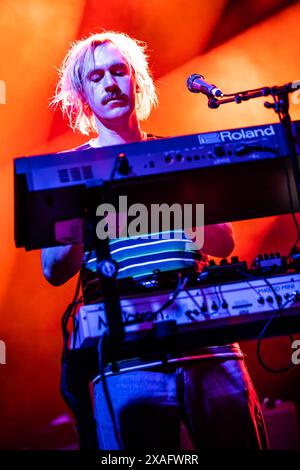 Mailand Italien. Juni 2024. Die australische Rockband KING GIZZARD & THE LIZARD WIZARD tritt live auf der Bühne des Circolo Magnolia während des „UN Altro Festival 2024“ auf. Stockfoto