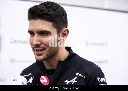 Montreal, Kanada, 06.06.2024, OCON Esteban (fra), Alpine F1 Team A524, Porträt während des Formel 1 AWS Grand Prix du Canada 2024, 9. Runde der Formel-1-Weltmeisterschaft 2024 vom 07. Bis 09. Juni 2024 auf dem Circuit Gilles Villeneuve in Montreal, Kanada Stockfoto