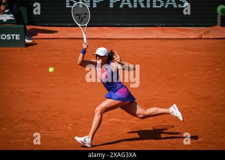 Paris, Frankreich. Juni 2024. IgA SWIATEK aus Polen am zwölften Tag des Roland-Garros 2024, ATP und WTA Grand Slam Tennis Turnier am 06. Juni 2024 im Roland-Garros Stadion in Paris, Frankreich - Foto Matthieu Mirville/DPPI Credit: DPPI Media/Alamy Live News Stockfoto