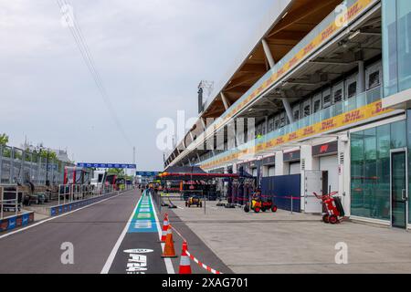 Montreal, Quebec, Kanada. Juni 2024. Rennatmosphäre während des Formel 1 AWS Grand Prix du Canada 2024, Montreal, Quebec, Kanada, vom 6. Bis 9. Juni - Rounfd 9 von 24 von 2024 F1-Weltmeisterschaft (Foto: © Alessio de Marco/ZUMA Press Wire) NUR ZUR REDAKTIONELLEN VERWENDUNG! Nicht für kommerzielle ZWECKE! Stockfoto