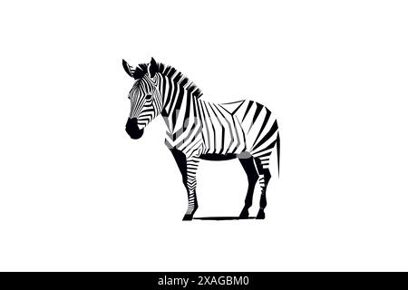 Schwarzes und weißes Zebrabild Stock Vektor