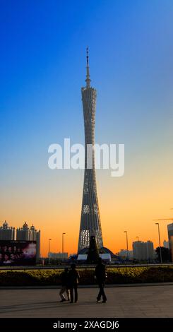 Der Kantonsturm in Guangzhou, China. Stockfoto