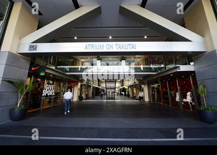 Das Atrium auf Takutai in Auckland, Neuseeland. Stockfoto