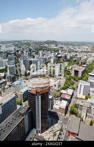 Blick auf das Stadtzentrum von Auckland, Neuseeland. Stockfoto