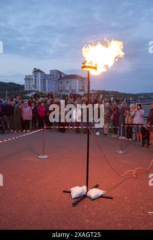 D Day 80 Beacon Lightning Ceremony, Marine Parade, Hythe, Kent, Großbritannien. Stockfoto