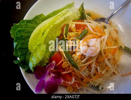 Thai Papaya Salat Stockfoto