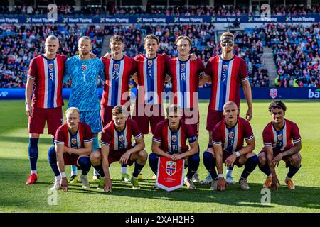 Oslo, Norwegen. Juni 2024. Die Startelf von Norwegen wurde für das Fußball-Freundschaftsspiel zwischen Norwegen und dem Kosovo im Ullevaal Stadion in Oslo ausgetragen. (Foto: Gonzales Photo - Ketil Martinsen). Stockfoto