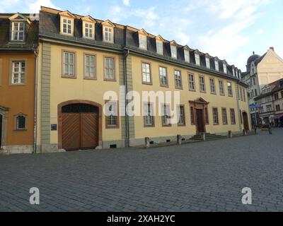 Goethehaus in Weimar in diesem Haus am Frauenplan lebte Johann Wolfgang von Goethe 50 Jahre lang bis zu seinem Tod im Jahre 1832. *** Goethe-Haus in Weimar Johann Wolfgang von Goethe lebte in diesem Haus nach dem Frauenplan 50 Jahre bis zu seinem Tod 1832 Copyright: XStopperx/xEibner-Pressefotox EP asr Stockfoto