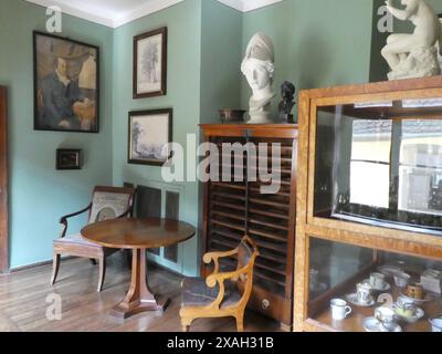 Goethehaus in Weimar in diesem Haus am Frauenplan lebte Johann Wolfgang von Goethe 50 Jahre lang bis zu seinem Tod im Jahre 1832. *** Goethe-Haus in Weimar Johann Wolfgang von Goethe lebte in diesem Haus nach dem Frauenplan 50 Jahre bis zu seinem Tod 1832 Copyright: XStopperx/xEibner-Pressefotox EP asr Stockfoto