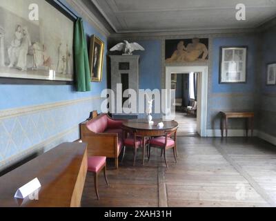 Goethehaus in Weimar in diesem Haus am Frauenplan lebte Johann Wolfgang von Goethe 50 Jahre lang bis zu seinem Tod im Jahre 1832. *** Goethe-Haus in Weimar Johann Wolfgang von Goethe lebte in diesem Haus nach dem Frauenplan 50 Jahre bis zu seinem Tod 1832 Copyright: XStopperx/xEibner-Pressefotox EP asr Stockfoto