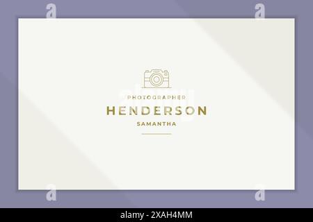 Einfache Vektorabbildung des grafischen Logovorlagen-Designs mit minimaler Fotokamera für professionelle Fotografen Stock Vektor