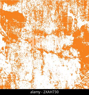 Grunge Orangefarbener Hintergrund. Texturvektor Stock Vektor