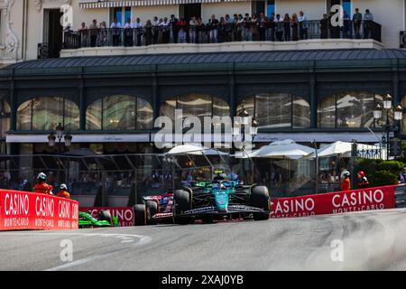 Circuit de Monaco, Monte-carlo, Monaco. 26.Mai 2024; Fernando Alonso aus Spanien und Aston Martin Aramco Cognizant F1 Team während des Formel-1-Grand Prix von Monaco Stockfoto