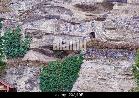 Katakomben geschnitzt in den Felsen des Monchsberg in Salzburg, Austria, Europe Stockfoto