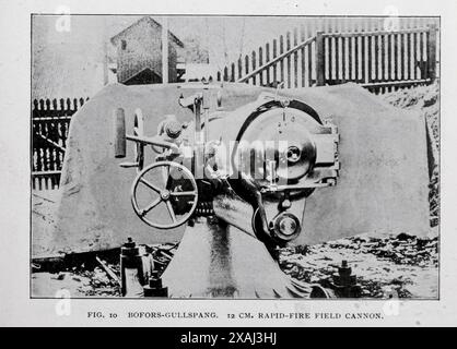 BOFORS-GULLSPANG. 12 CM SCHNELLFEUER-FELDKANONE. Aus dem Artikel DIE EISENINDUSTRIE SCHWEDENS. Von David A. Louis. Aus dem Engineering Magazine widmet sich Industrial Progress Band XVII 1899 The Engineering Magazine Co Stockfoto