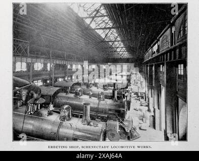 BAUSTELLE. SCHENECTADY LOKOMOTIVWERKE. Aus dem Artikel ENGLISH AND AMERICAN LOKOMOTIVE BUILDING Part II von Charles Rous-Marten. Aus dem Engineering Magazine widmet sich Industrial Progress Band XVII 1899 The Engineering Magazine Co Stockfoto