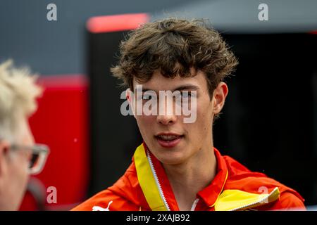 Montreal, Kanada, 06. Juni 2024, Oliver Bearman, Reservefahrer des Ferrari-Teams, der am Aufbau teilnahm, Runde 09 der Formel-1-Meisterschaft 2024. Quelle: Michael Potts/Alamy Live News Stockfoto