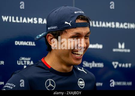 Montreal, Kanada, 06. Juni, Alex Albon, aus Thailand, tritt für Williams Racing an. Der Aufstand, Runde 09 der Formel-1-Meisterschaft 2024. Quelle: Michael Potts/Alamy Live News Stockfoto