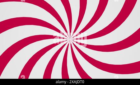 Abstrakter rosa und weißer spiralförmiger Sunburst 8k Hintergrund. Stockfoto