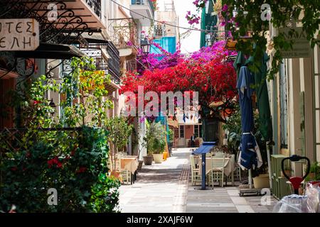 Nafplio, Ναύπλιο, Blick auf das Stadtzentrum Stockfoto