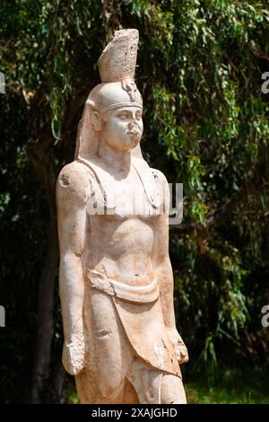 Ägyptische Statuen in Nea Makri, Attika, Griechenland Stockfoto