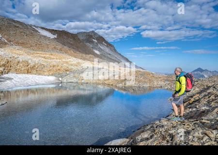 Ridnaun, Provinz Bozen, Südtirol, Italien. Auf dem Weg zum Wilden Freiger Stockfoto