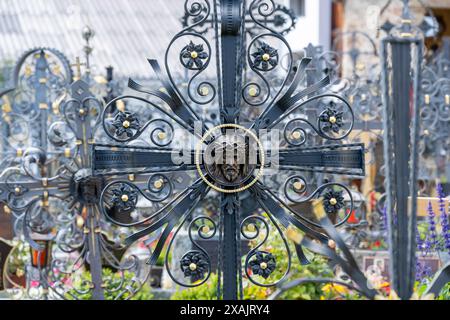 Österreich, Serfaus-Fiss-Ladis, Fiss Friedhof. Stockfoto