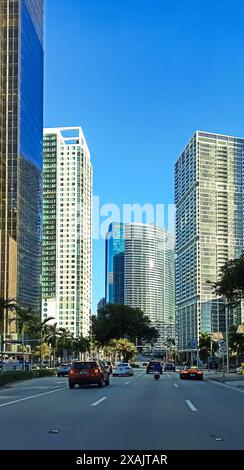 Brickell Avenue, Miami, Florida, USA, Stockfoto