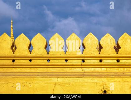 Architekturdetail, Pha, die Luang, Vientiane, Laos Stockfoto