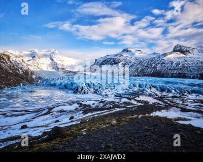 Eiszeitliche Landschaft im Vatnajökull Nationalpark, Island Stockfoto