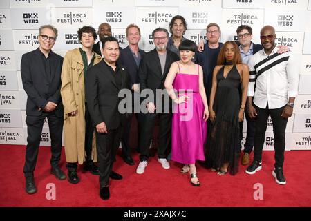 Juni 2024 - New York, New York - die Besetzung beim Tribeca Film Festival 2024 Weltpremiere von â œGROUP THERAPYâ€ im BMCC Tribeca Performing Arts Center in New York, NY, USA. Stockfoto