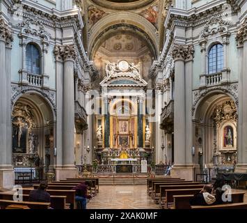 Italien, Bologna, Santuario di Santa Maria della Vita, Innenansicht Stockfoto