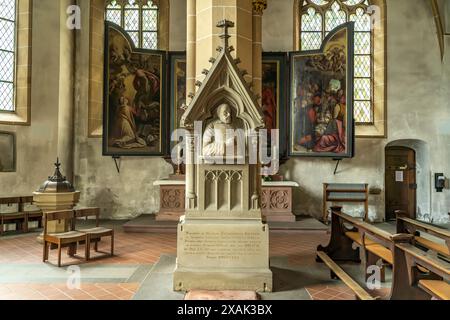 Das Innere der Basilika St. Martin in Bingen am Rhein, Rheinland-Pfalz, Weltkulturerbe Oberes Mittelrheintal, Deutschland Stockfoto
