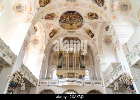 Orgel der Basilika St. Peter in Dillingen an der Donau, Bayern Stockfoto
