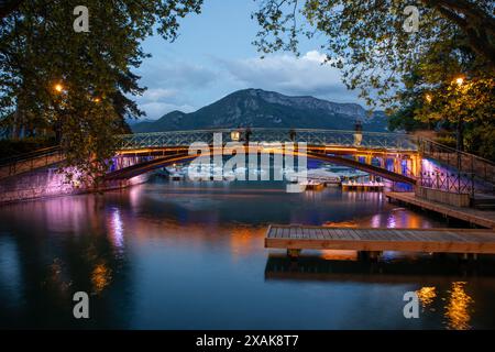 Pont des Amours und Canal du Vasse, Annecy, Frankreich Stockfoto