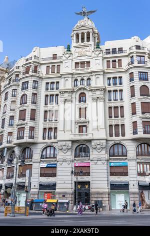 Europa, Spanien, Provinz Valencia, Valencia, Straßenszene im Stadtzentrum von Valencia Stockfoto