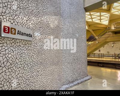 Europa, Spanien, Provinz Valencia, Valencia, U-Bahn-Station Alameda in Valencia Stockfoto