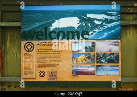 Central Station, das ehemalige Zentrum der Forstwirtschaft im Herzen des Regenwaldes von Fraser Island, der größten Sandinsel der Welt Stockfoto