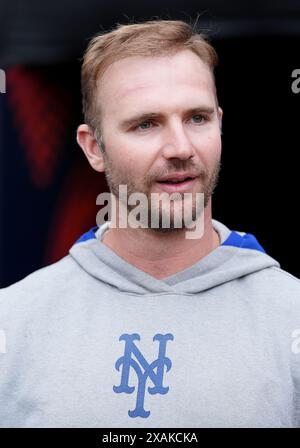 Pete Alonso von New York Mets während eines Workout-Tages vor dem Spiel der MLB London Series im London Stadium. Bilddatum: Freitag, 7. Juni 2024. Stockfoto