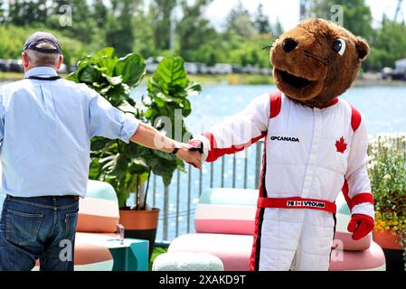 Montreal, Kanada. Juni 2024. Circuit Atmosphäre - Maskottchen. 07.06.2024. Formel-1-Weltmeisterschaft, Rd 9, Grand Prix Von Kanada, Montreal, Kanada, Übungstag. Das Foto sollte lauten: XPB/Alamy Live News. Stockfoto