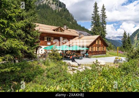 Europa, Österreich, Verwall, Tirol, St. Anton am Arlberg, Fasultal, Konstanzer Hütte Stockfoto